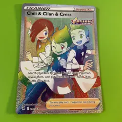 Chili & Cilan & Cress Rainbow Rare Holo Pokemon Card. More In Store - Image 1