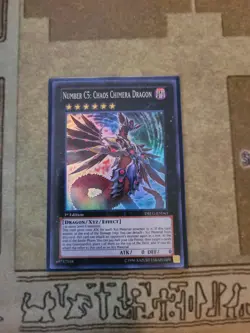 YUGIOH NUMBER C5: CHAOS CHIMERA DRAGON DRLG-EN043 SUPER 1ST ED NM - Image 1