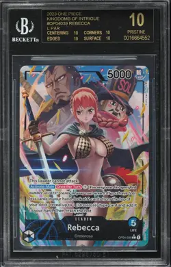 2023 ONE PIECE KINGDONG OF INTRIGUE REBECCA #OP04039 BGS 10 BLACK LABEL LEADER P - Image 1