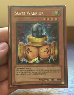 🔥YUGIOH • SLATE WARRIOR • PRISMATIC SECRET RARE • WC4-003 • With Sleeve - Image 1