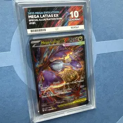 Pokemon TCG Mega Latias EX 181/132 Sir Mega Evolution Ace 10 perfect sub grade - Image 1