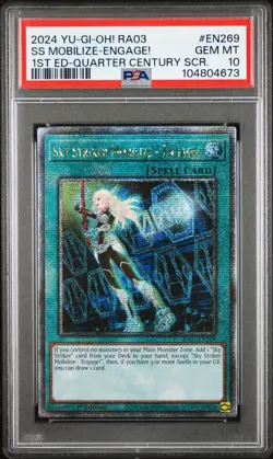 Sky Striker Mobilize - Engage! Yugioh 2024 RA03-EN269 QCR 1st Edition PSA 10 - Image 1