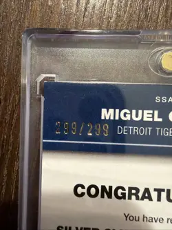 2022 Topps Series 2 - Silver Slugger Patches Miguel Cabrera #SSA-MC Black /299 - Image 3