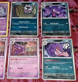 Gastly Haunter & Gengar Pokemon TCG 8 Mixed Card Bundle NM - Image 4