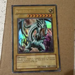 LOB-001 Holo Blue-Eyes White Dragon Ultra Rare Yu-Gi-Oh! Card 3000 ATK 2500 DEF - Image 1