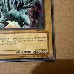 LOB-001 Holo Blue-Eyes White Dragon Ultra Rare Yu-Gi-Oh! Card 3000 ATK 2500 DEF - Image 3