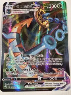 Dhelmise VMAX 010/072 Shining Fates Holo Pokemon Card Full Art - Image 1