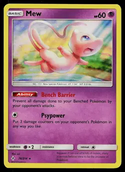 Pokemon Card - Mew Unbroken Bonds 76/214 Holo Rare 2019 - Image 1