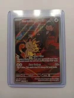 Pokemon TCG Team Rockets Meowth Card 203/182 Destined Rivals - Image 1