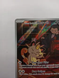 Pokemon TCG Team Rockets Meowth Card 203/182 Destined Rivals - Image 4