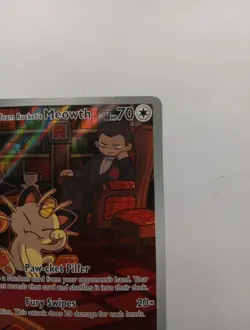Pokemon TCG Team Rockets Meowth Card 203/182 Destined Rivals - Image 5