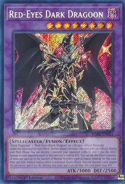 Yugioh Red-Eyes Dark Dragoon - 1st Edition Secret Rare NM - Free Holo Card - Image 1