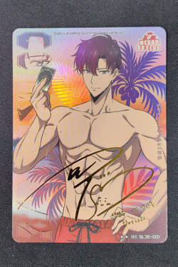 Solo Leveling 3 Sung Jinwoo SL3E-SEC 001 Card Signed + Sung Jinwoo SL3E-093 HR - Image 1
