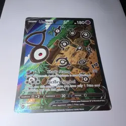 Unown V 177/195 Full Art Ultra Rare Holo Pokemon Card Silver Tempest - Image 2