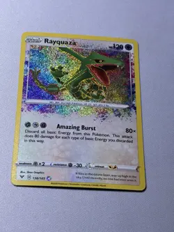 🌈🐉 Rayquaza Amazing Rare 138/185 Holo – Near Mint Pokemon Card 🐉🌈 - Image 3