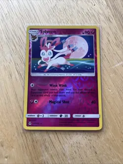 POKEMON SYLVEON 87/131 RARE REVERSE HOLOFOIL FORBIDDEN LIGHT NM CARD - Image 1