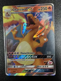 Charizard GX 9/68 - Stamp Battle Academy Hidden Fates - Pokemon Card LP - Image 1