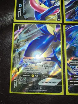 Pokemon TCG Greninja V-Union Holo Card Set of 4, SWSH Promo Cards SWSH155-158 - Image 3