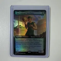 Magic The Gathering The Cabbage Merchant TLE Rare Green Foil Ext Art 0203 - Image 1