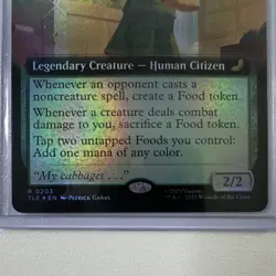 Magic The Gathering The Cabbage Merchant TLE Rare Green Foil Ext Art 0203 - Image 4