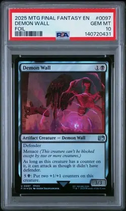 2025 MTG Final Fantasy EN Demon Wall PSA 10 GEM FOIL #0097 - Image 1