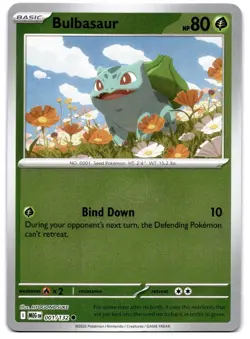 Bulbasaur 001/132 Pokemon TCG Mega Evolution Reverse Holo MINT NM - Image 1