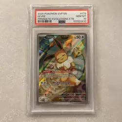 2025 Pokemon Eevee 173 SVP Prismatic Evolutions ETB PSA 10 - Image 1