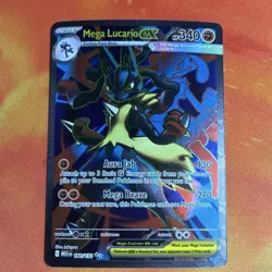Pokemon Mega Lucario EX Ultra Rare Full Art Holo Me01 160/132 English - Image 1