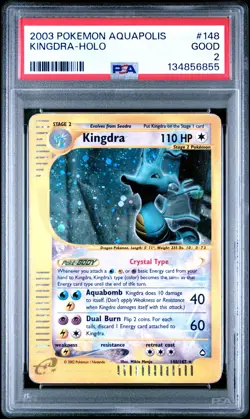 2003 POKEMON AQUAPOLIS #148 KINGDRA-HOLO PSA 2 - Image 1
