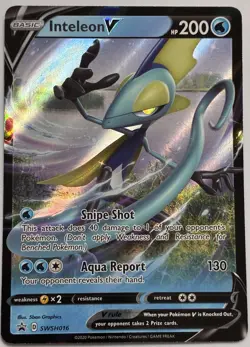 Inteleon V - SWSH016 Sword & Shield Promo Ultra Rare Pokemon TCG Unplayed Mint+ - Image 1