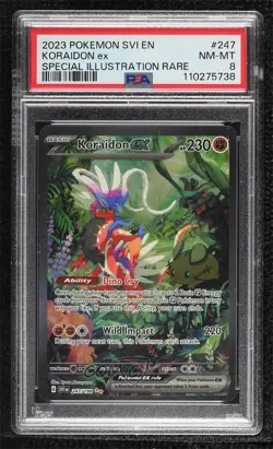 Koraidon ex Special Illustration Rare Pokemon Scarlet & Violet SV1 PSA 8 - Image 1