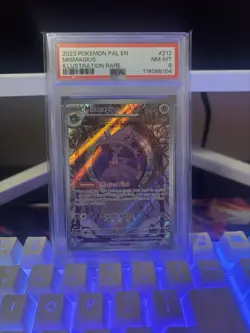 Pokemon Mismagius Paldea Evolved Illustration Rare Holo #212 PSA 8 English - Image 1