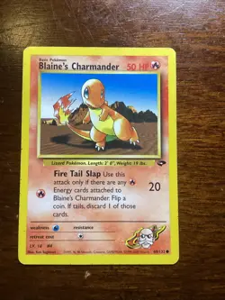 Pokemon Blaine's Charmander Gym Challenge 60/132 1st Ed Regular Common 50 HP 20… - Image 1