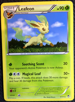 Leafeon 7/111 XY Furious Fists Pokemon English Non Holo 2014 - Image 1