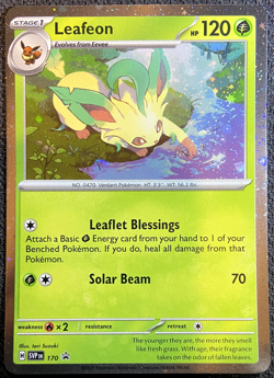 Leafeon 170 Scarlet & Violet Blackstar Promo Pokemon English Cosmo Holo 2025 - Image 1