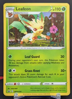 Pokemon Leafeon #SWSH191 English Black Star Promo Cosmos Holo - Image 1