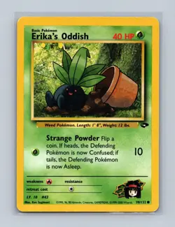 Erika's Oddish 70/132 Common Gym Challenge Unlimited Lightly Played - Image 1