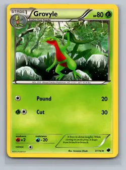 Grovyle 7/116 Uncommon Plasma Freeze Pokemon Near Mint - Image 1