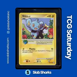 2007 POKEMON DIAMOND & PEARL GOLD SNOWFLAKE STAMP CALENDAR PROMO #98/123 SHINX - Image 1