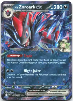 N's Zoroark ex 098/159 Double Rare Journey Together Pokemon Near Mint - Image 1