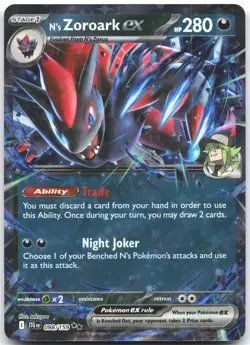 N's Zoroark ex 098/159 Double Rare Journey Together Pokemon Near Mint - Image 1