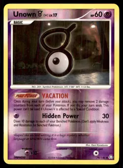 2008 Diamond & Pearl - Legends Awakened Reverse Holo Unown V Basic/Uncommon #79 - Image 1