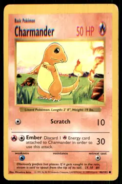 1999 Classic - Base Set Shawdowless Charmander Basic/Common #46 - Image 1