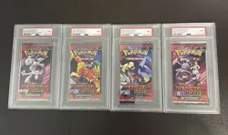 PSA 9 MINT Pokemon Destined Rivals Booster Packs Set of 4 Sequential Certs 2025 - Image 1