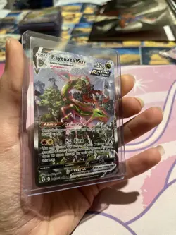 Pokemon Rayquaza VMAX Alternate Art Secret Rare Holo 218/203 Evolving Skies LP - Image 1