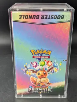 Pokemon SV8.5 Prismatic Evolutions Sealed Booster Bundle Display Case W/Acrylic - Image 1