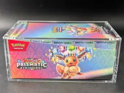 Pokemon SV8.5 Prismatic Evolutions Sealed Booster Bundle Display Case W/Acrylic - Image 4
