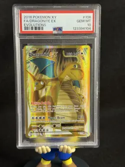 Pokemon XY Evolutions Dragonite EX 106/108 Full Art Ultra Rare Holo Foil PSA 10 - Image 1