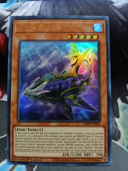 Yugioh Abyss Shark Ultra Rare LED9-EN001 1st Ed NM - Image 1