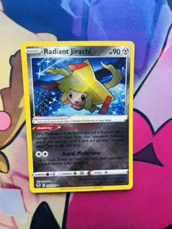 Radiant Jirachi 120/195 Holo Rare Pokemon 2022 Silver Tempest NM - Image 1